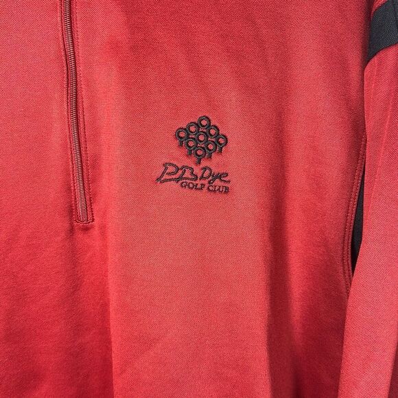NIKE Golf Tour Performance Therma Fit Quarter Zip Red Shirt size XL PB Dye Golf - Picture 2 of 12